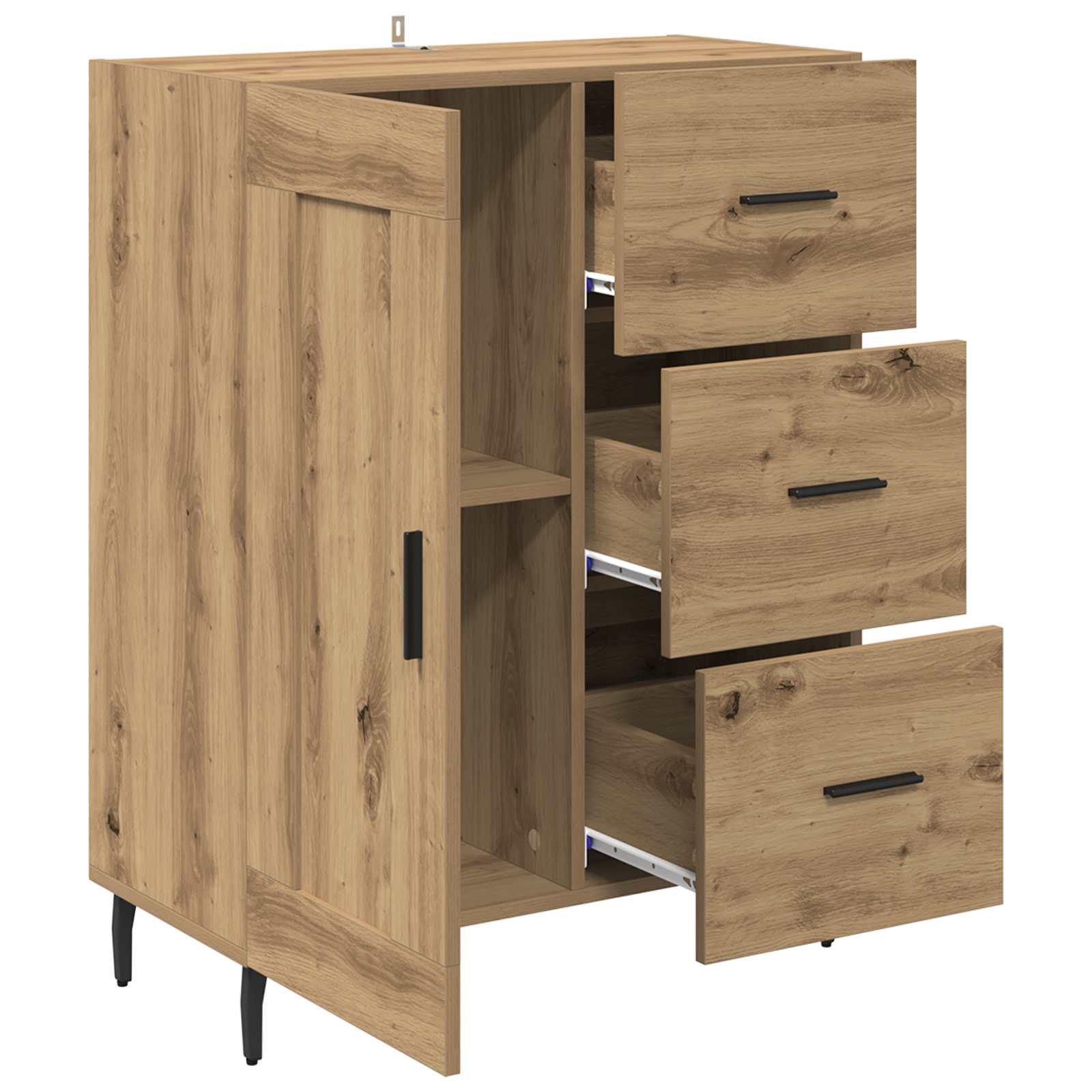 Buffet avec tiroir Chêne artisanal 69,5 x 34 x 90 cm - XIOS