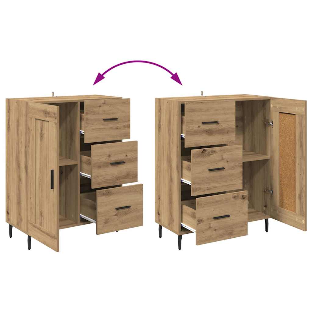 Buffet avec tiroir Chêne artisanal 69,5 x 34 x 90 cm - XIOS