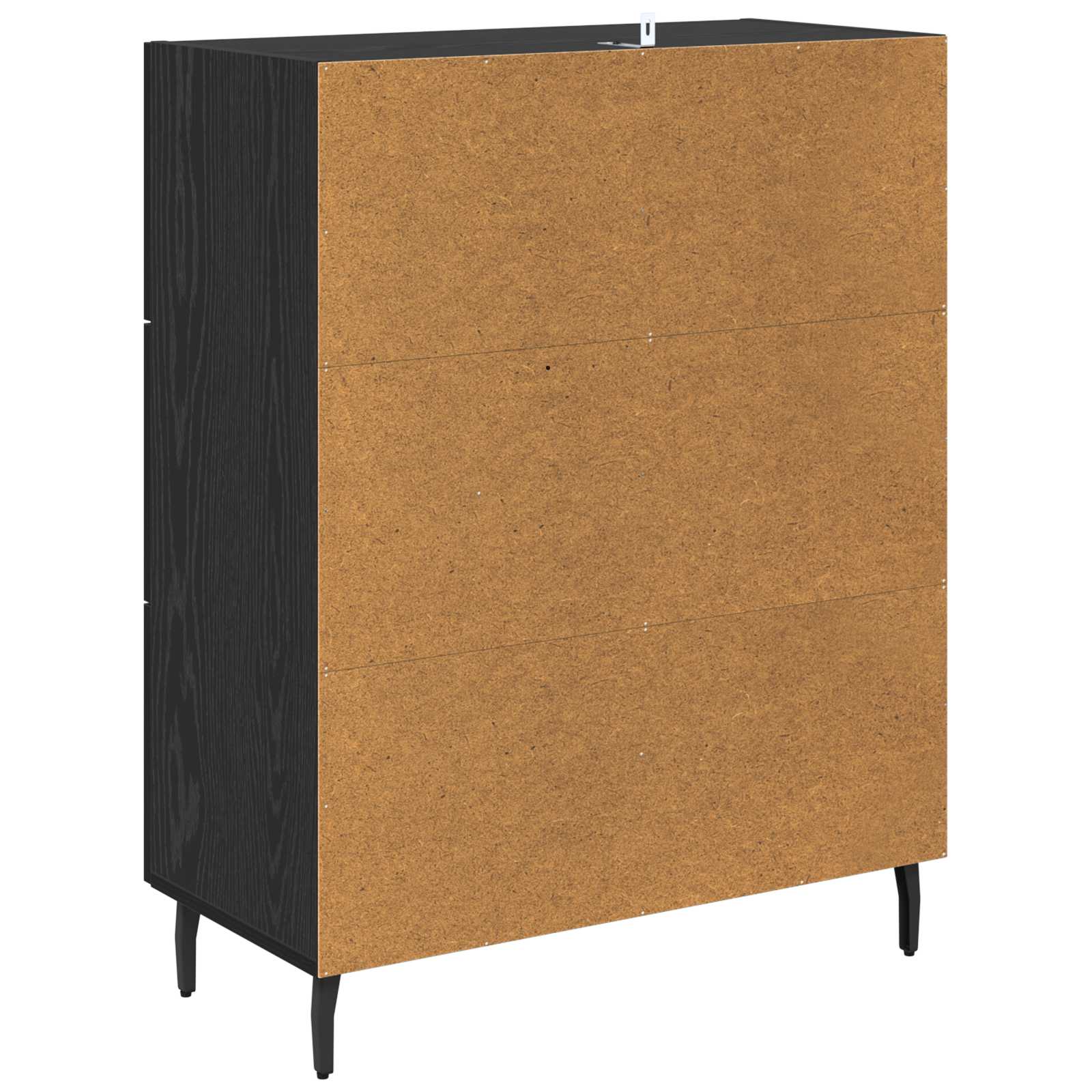 Buffet Chêne noir 69,5 x 34 x 90 cm Bois d'ingénierie et fer - XIOS