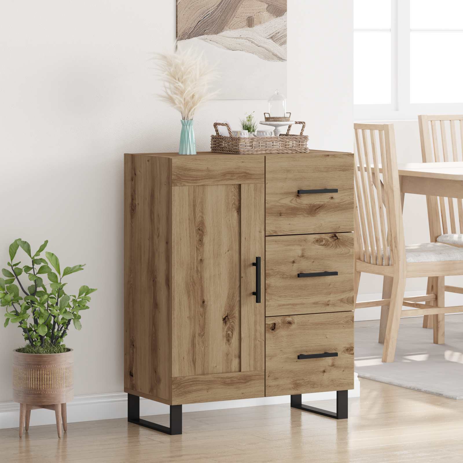 Buffet Chêne artisanal 69,5 x 34 x 90 cm - XIOS