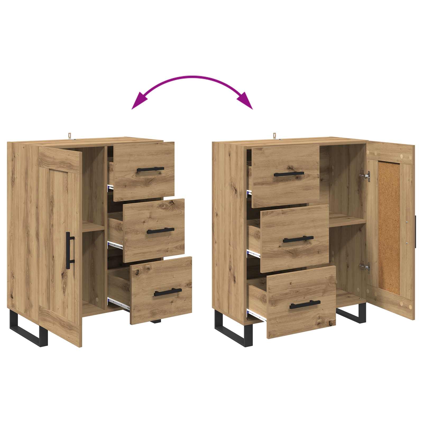 Buffet Chêne artisanal 69,5 x 34 x 90 cm - XIOS