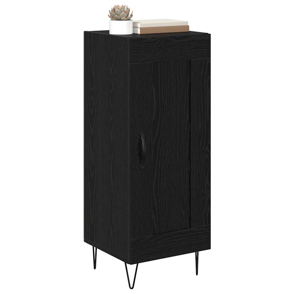 Buffet Chêne noir 34,5 x 34 x 90 cm Bois d'ingénierie et fer - XIOS