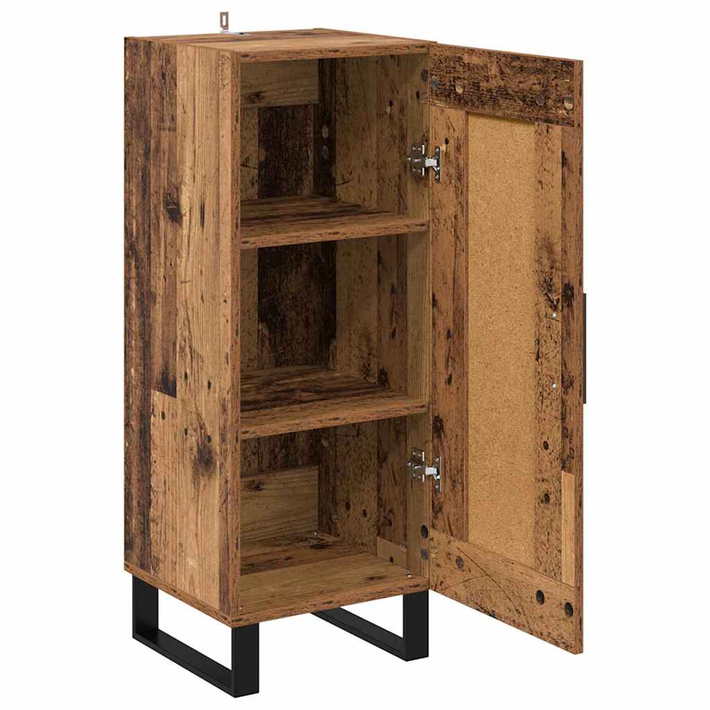 Buffet Bois Ancien 34,5 x 34 x 90 cm Bois d'ingénierie et fer - XIOS