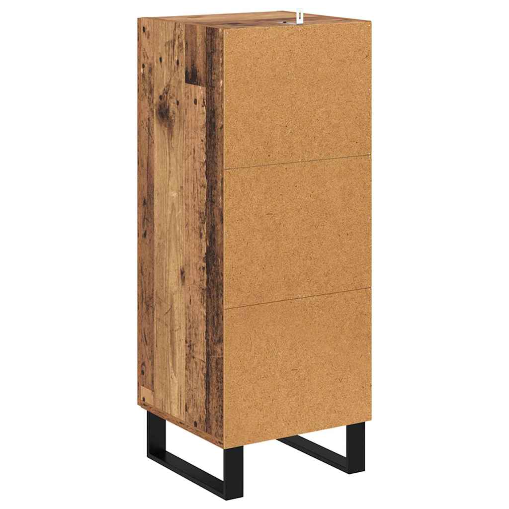 Buffet Bois Ancien 34,5 x 34 x 90 cm Bois d'ingénierie et fer - XIOS