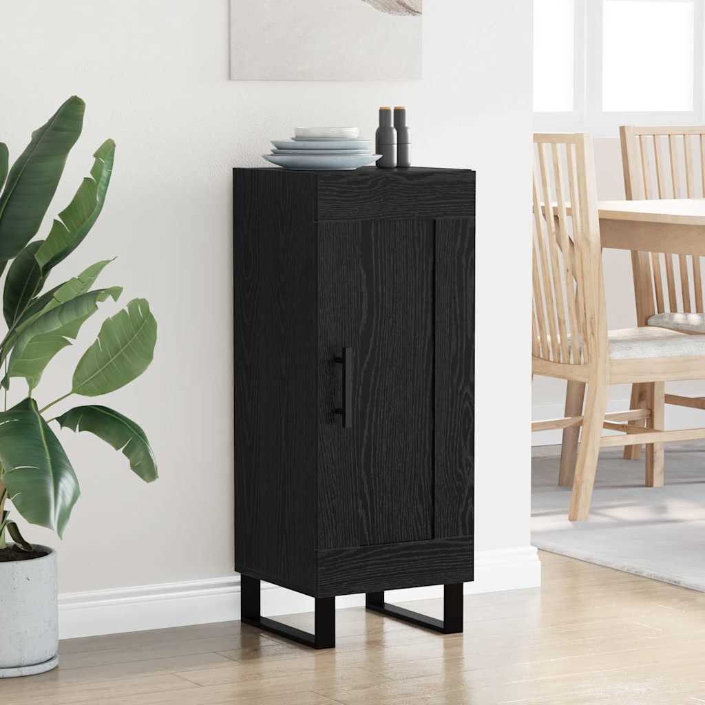 Buffet Chêne noir 34,5 x 34 x 90 cm Bois d'ingénierie et fer - XIOS