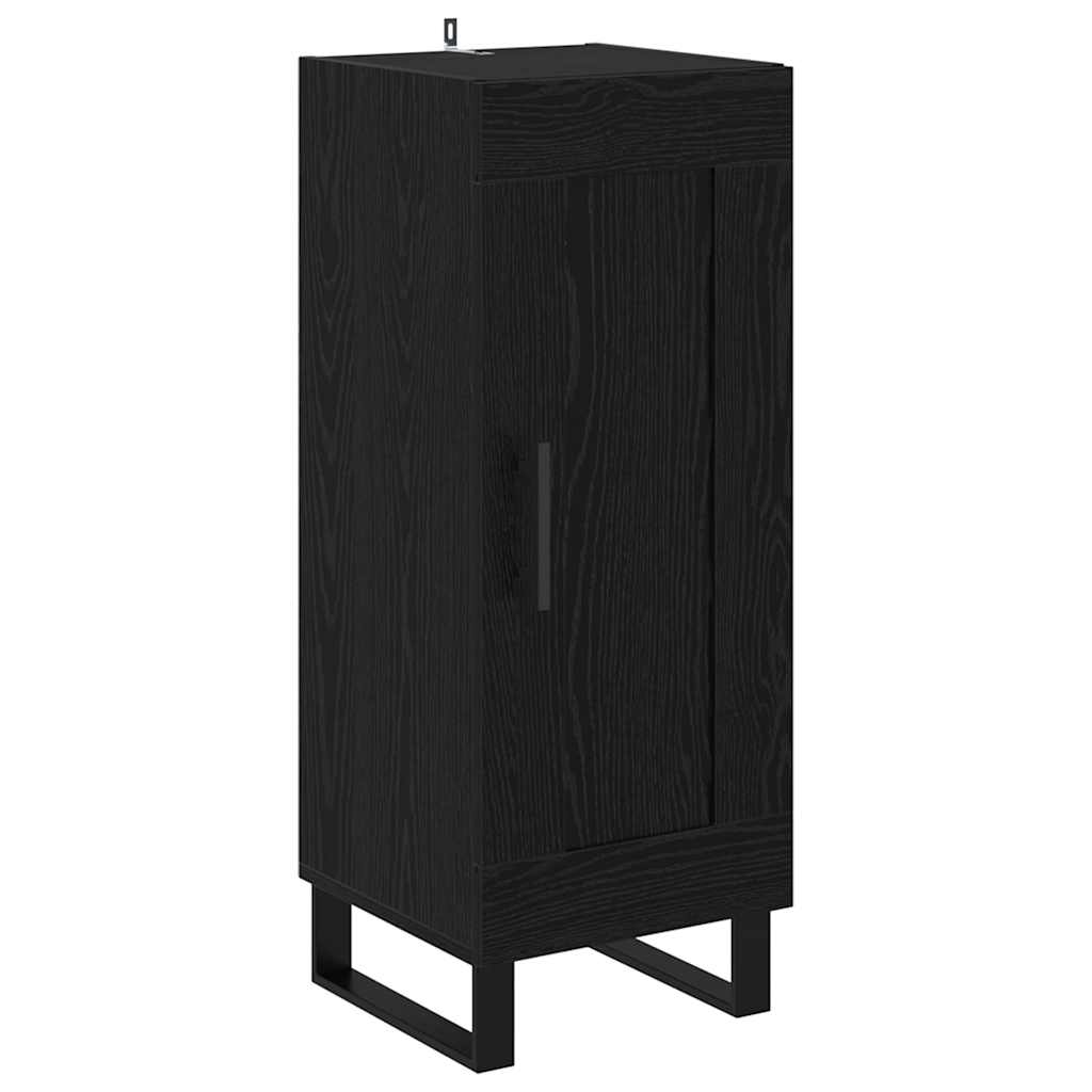 Buffet Chêne noir 34,5 x 34 x 90 cm Bois d'ingénierie et fer - XIOS