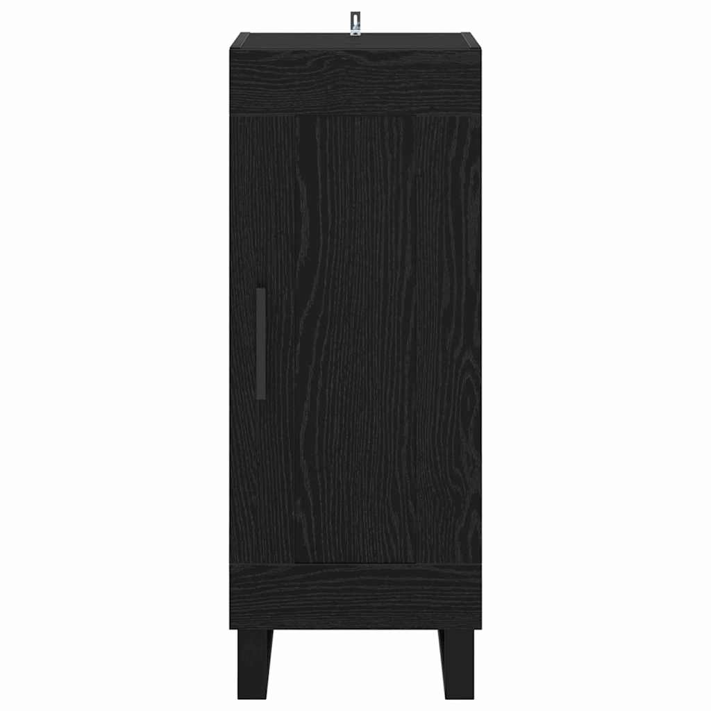 Buffet Chêne noir 34,5 x 34 x 90 cm Bois d'ingénierie et fer - XIOS