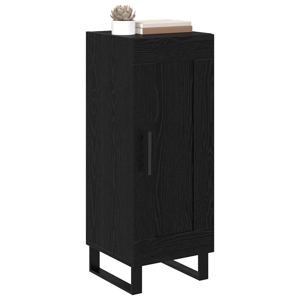 Buffet Chêne noir 34,5 x 34 x 90 cm Bois d'ingénierie et fer - XIOS