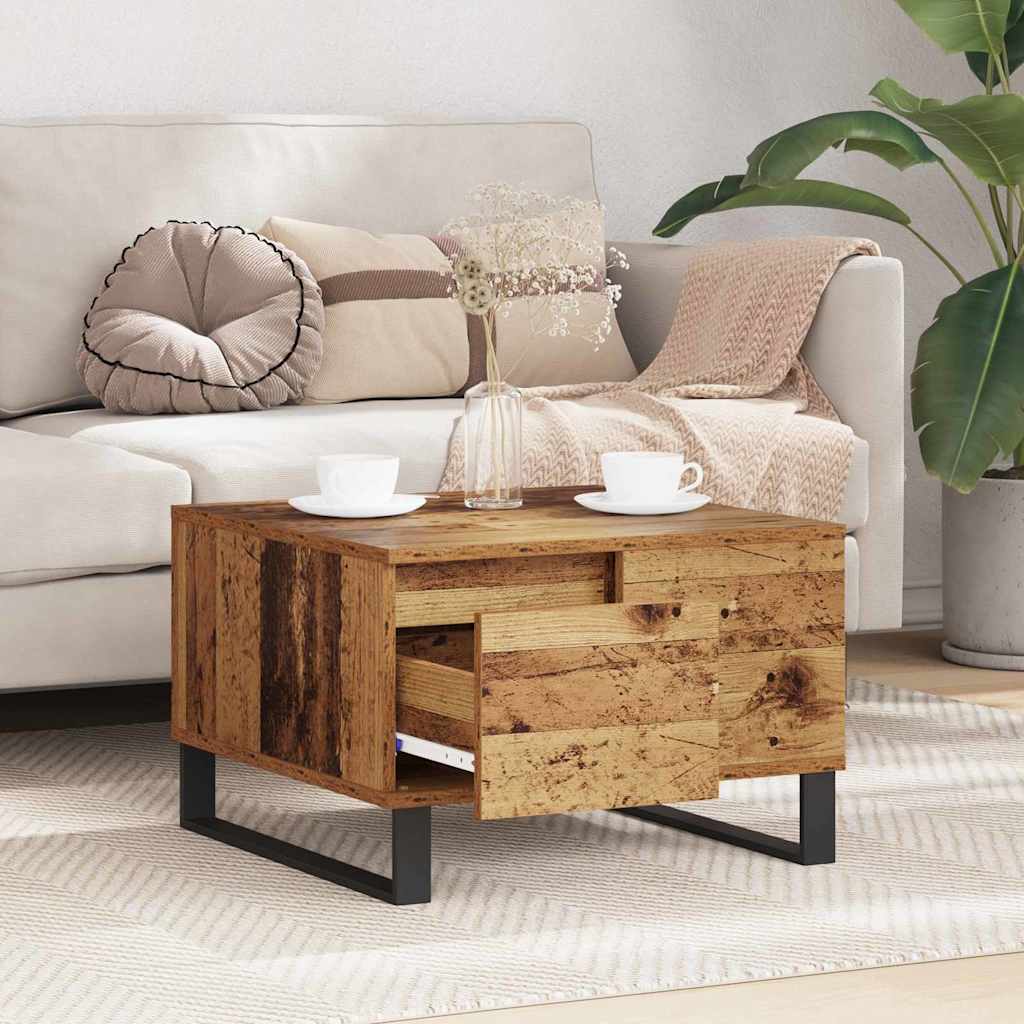 Table basse Bois Ancien 55 x 55 x 36,5 cm Bois d'ingénierie - XIOS