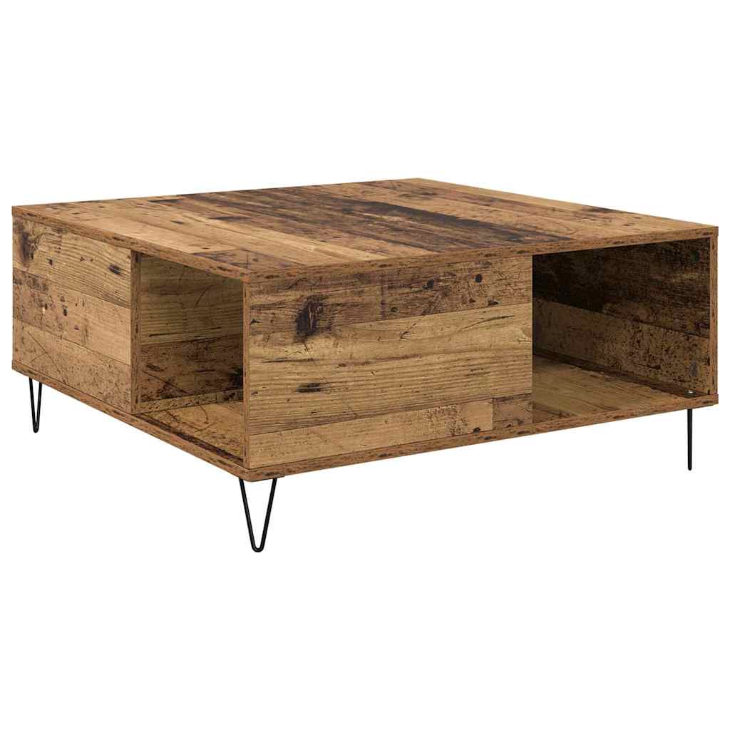 Table basse Bois ancien 80 x 80 x 36,5 cm Bois d'ingénierie - XIOS