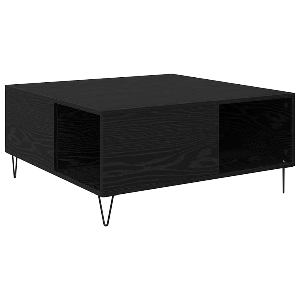 Table basse Chêne noir 80 x 80 x 36,5 cm Bois d'ingénierie - XIOS