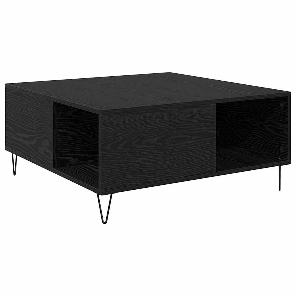 Table basse Chêne noir 80 x 80 x 36,5 cm Bois d'ingénierie - XIOS
