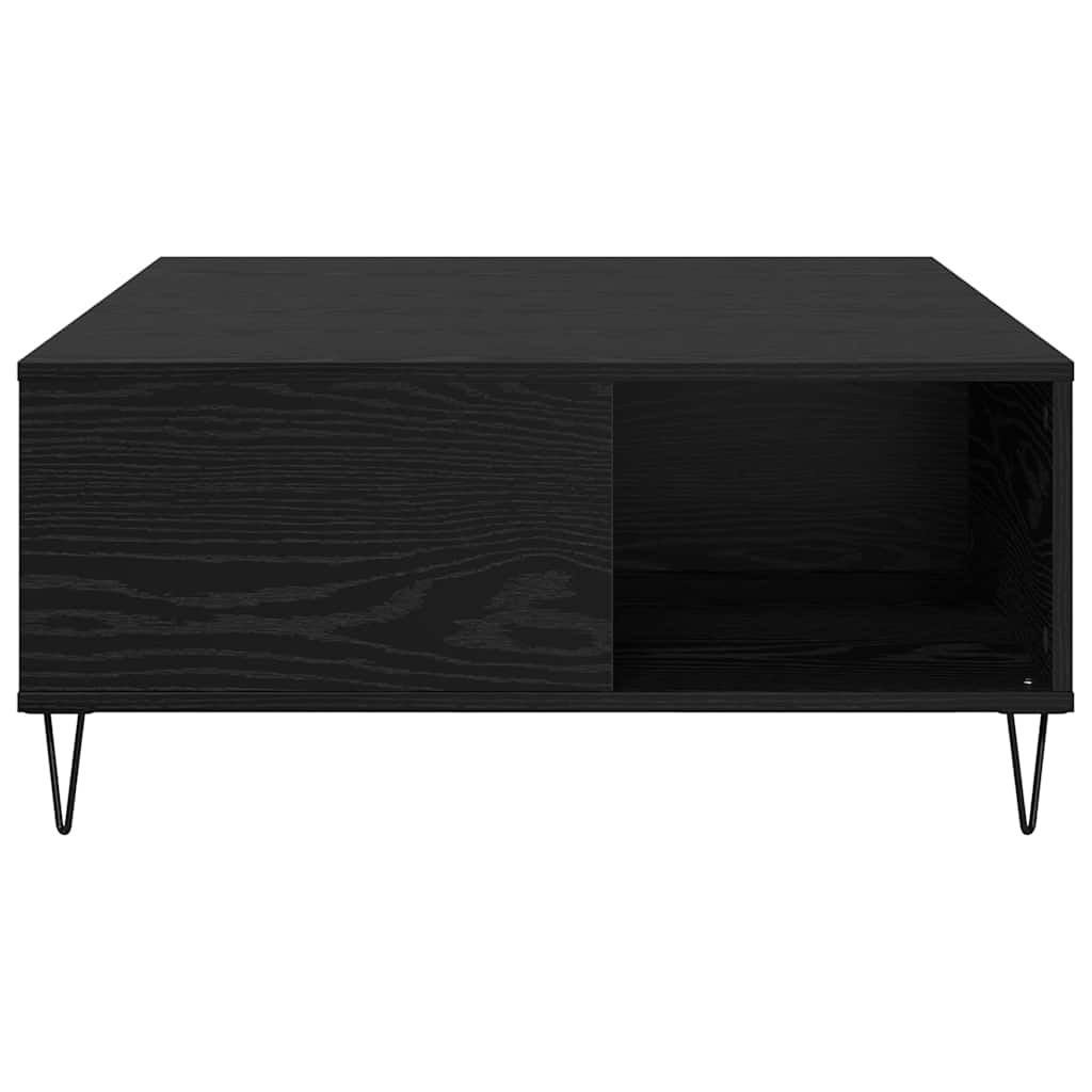 Table basse Chêne noir 80 x 80 x 36,5 cm Bois d'ingénierie - XIOS