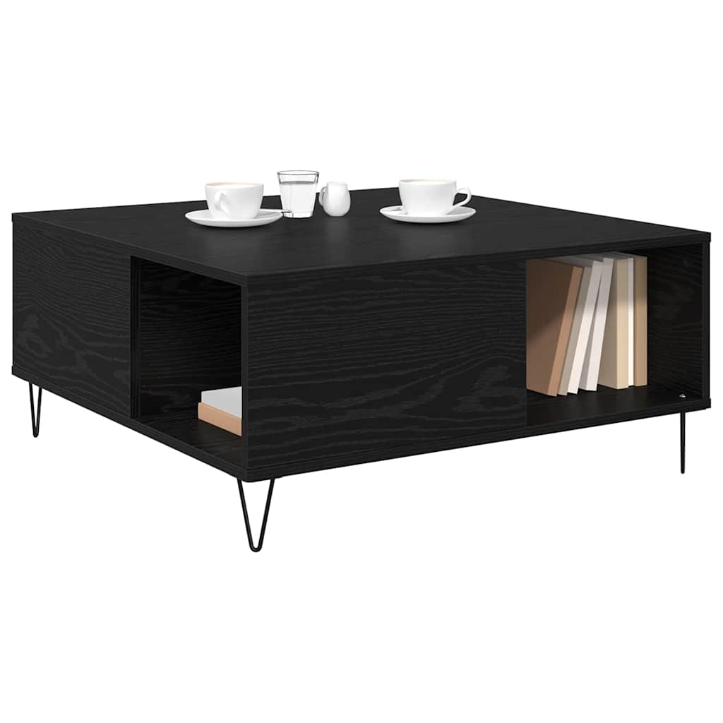 Table basse Chêne noir 80 x 80 x 36,5 cm Bois d'ingénierie - XIOS