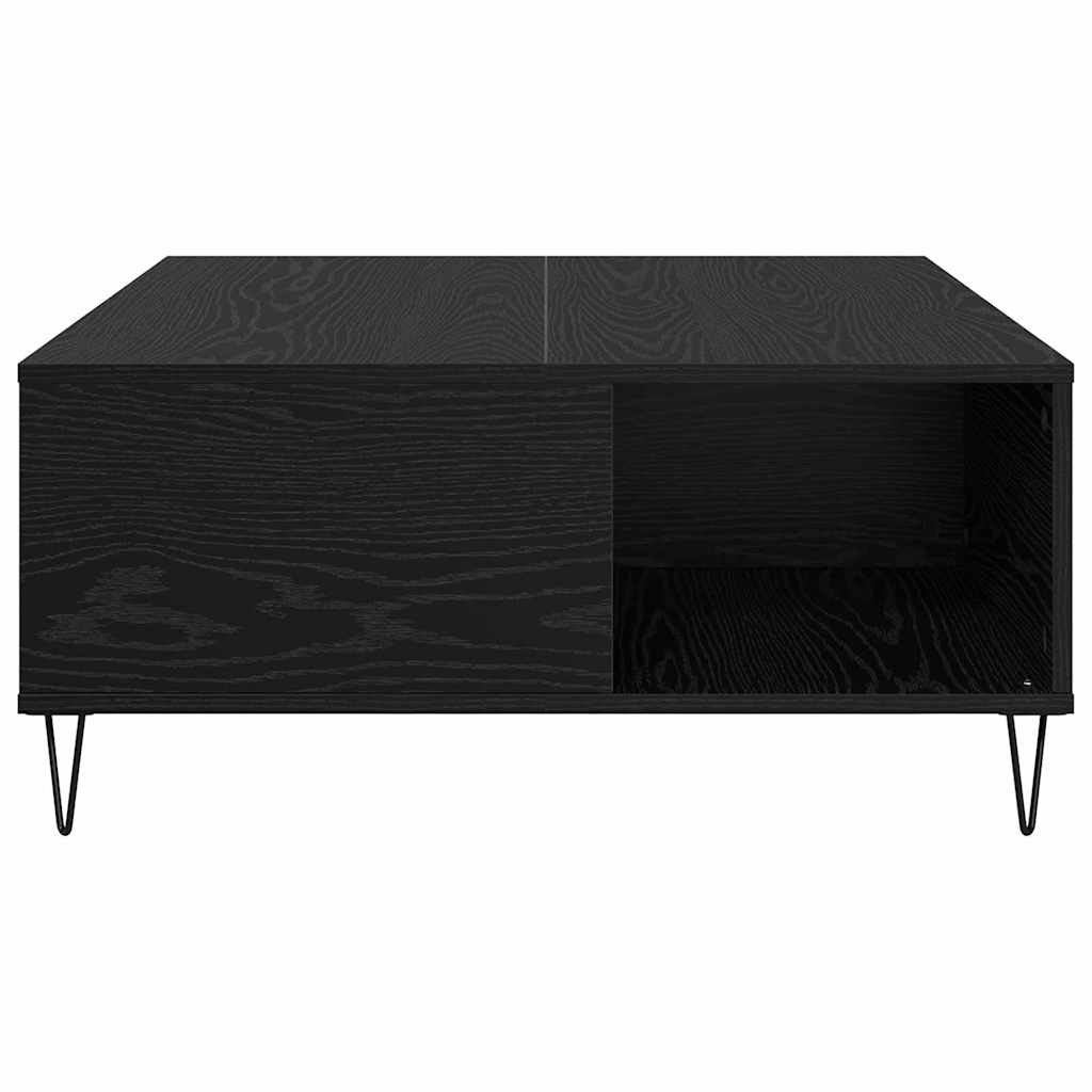 Table basse Chêne noir 80 x 80 x 36,5 cm Bois d'ingénierie - XIOS