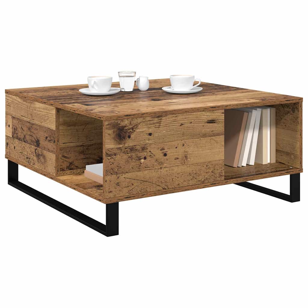 Table basse Bois Ancien 80 x 80 x 36,5 cm Bois d'ingénierie - XIOS