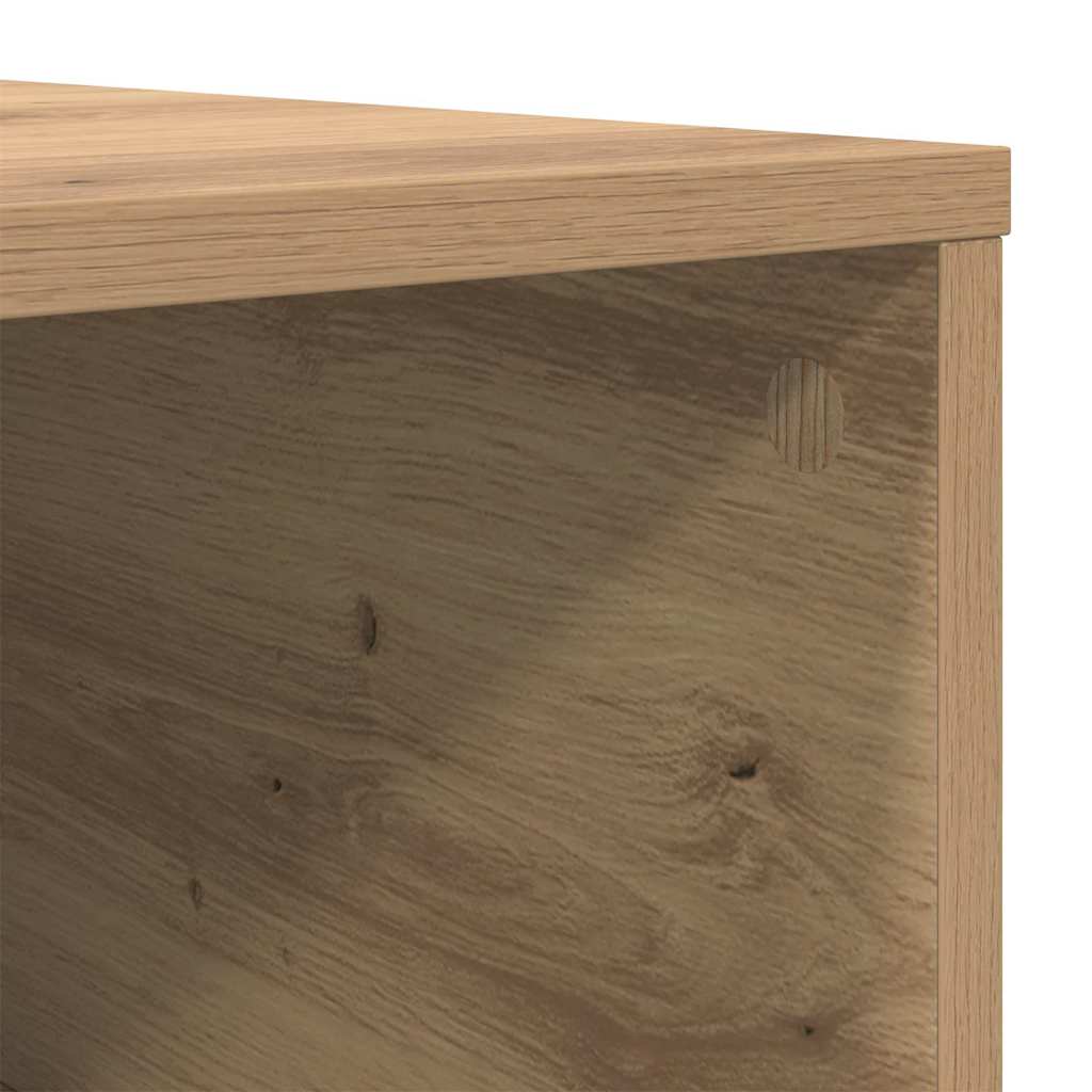 Table basse Chêne artisanal 80 x 80 x 36,5 cm Bois d'ingénierie - XIOS