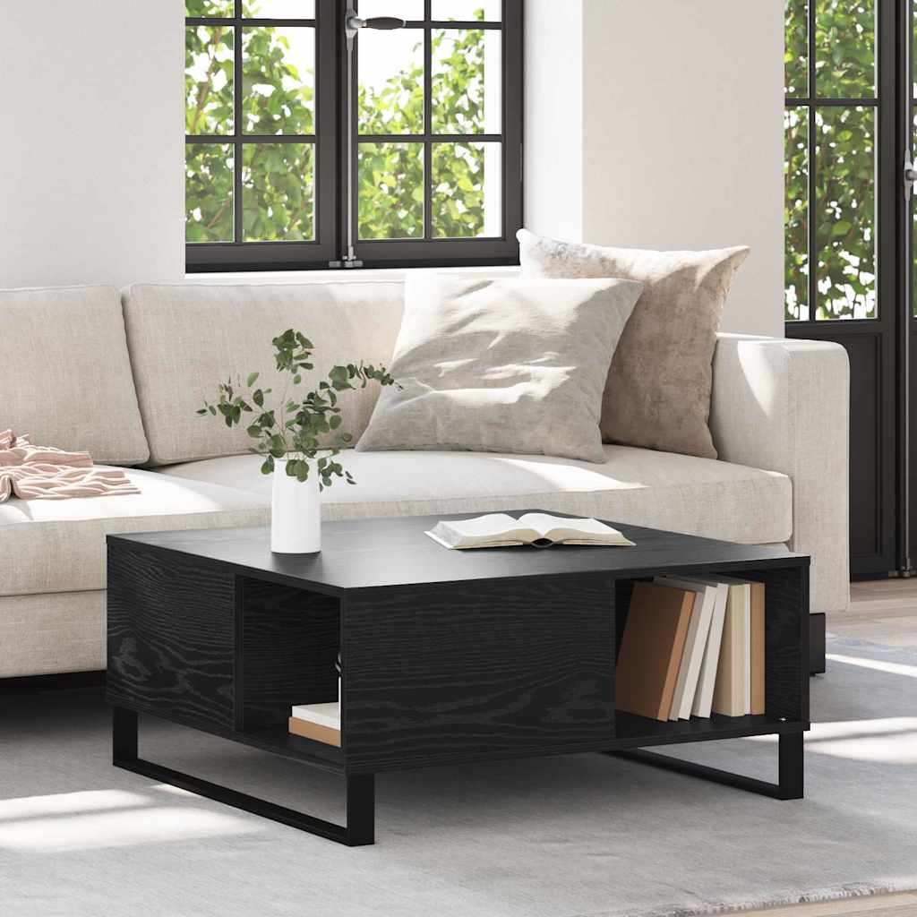 Table basse Chêne noir 80 x 80 x 36,5 cm Bois d'ingénierie - XIOS