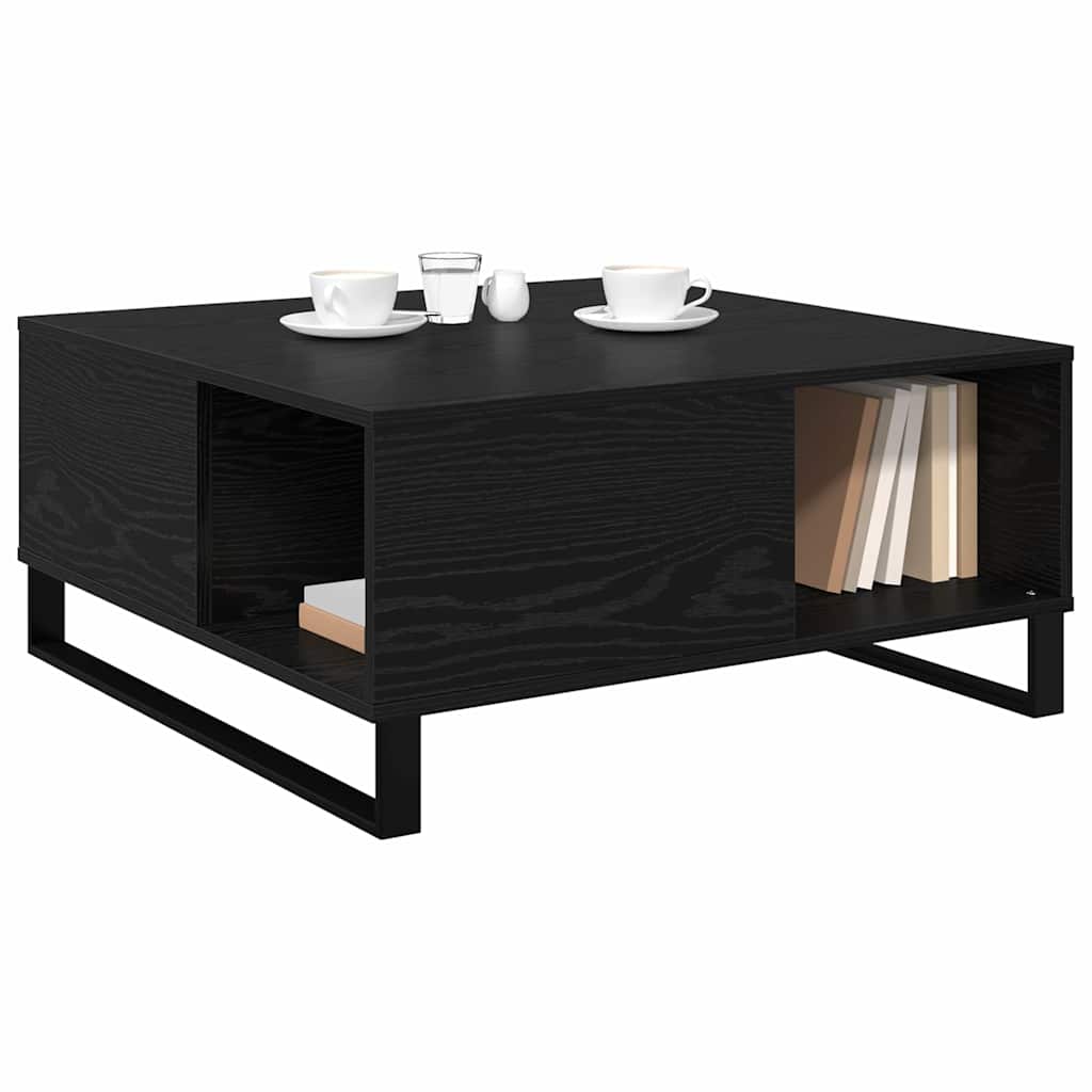 Table basse Chêne noir 80 x 80 x 36,5 cm Bois d'ingénierie - XIOS