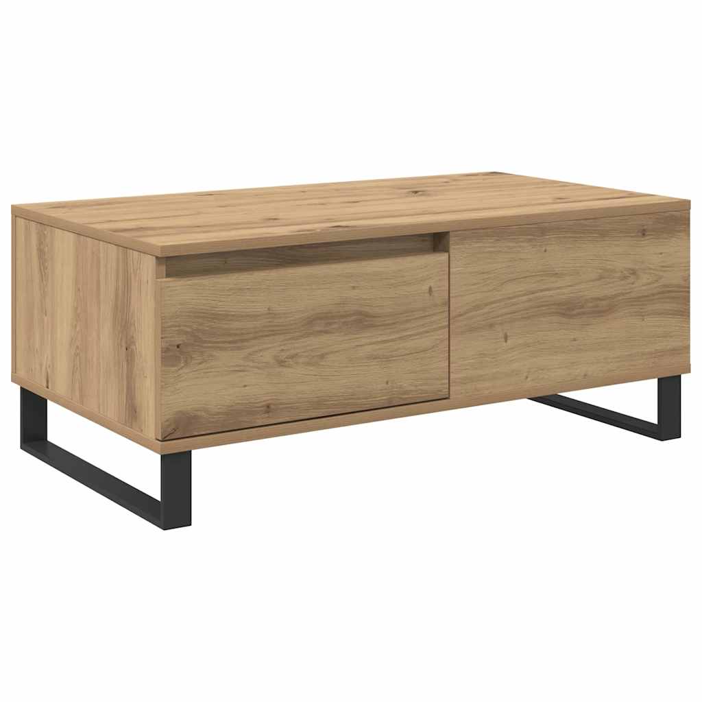 Table basse Chêne artisanal 90 x 50 x 36,5 cm Bois d'ingénierie - XIOS