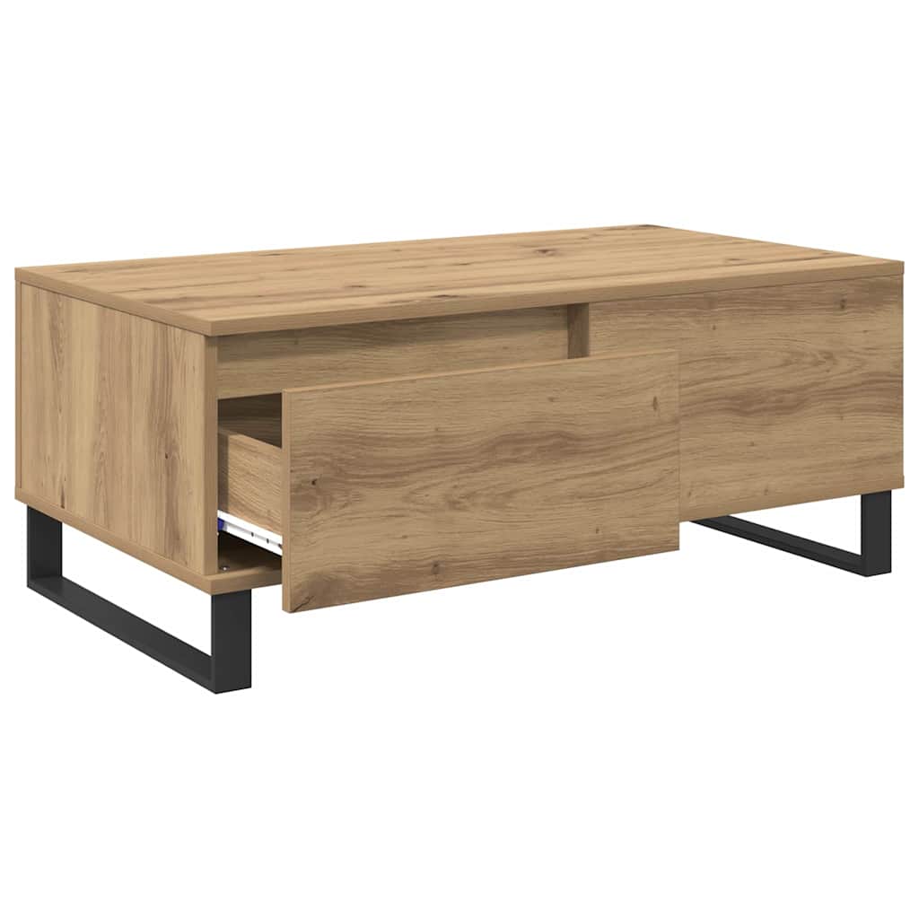 Table basse avec tiroir chêne artisanal Bois d'ingénierie - XIOS