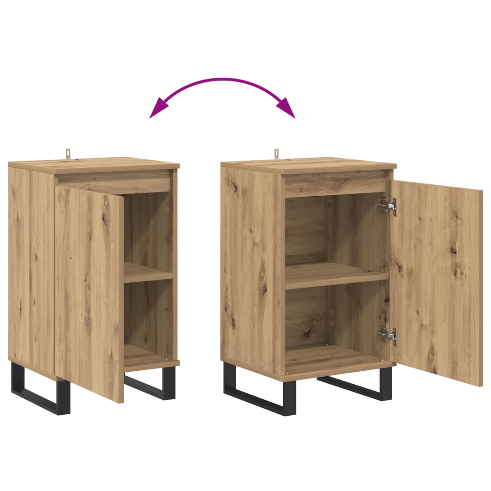 Buffet Chêne artisanal 40 x 35 x 70 cm Bois d'ingénierie - XIOS