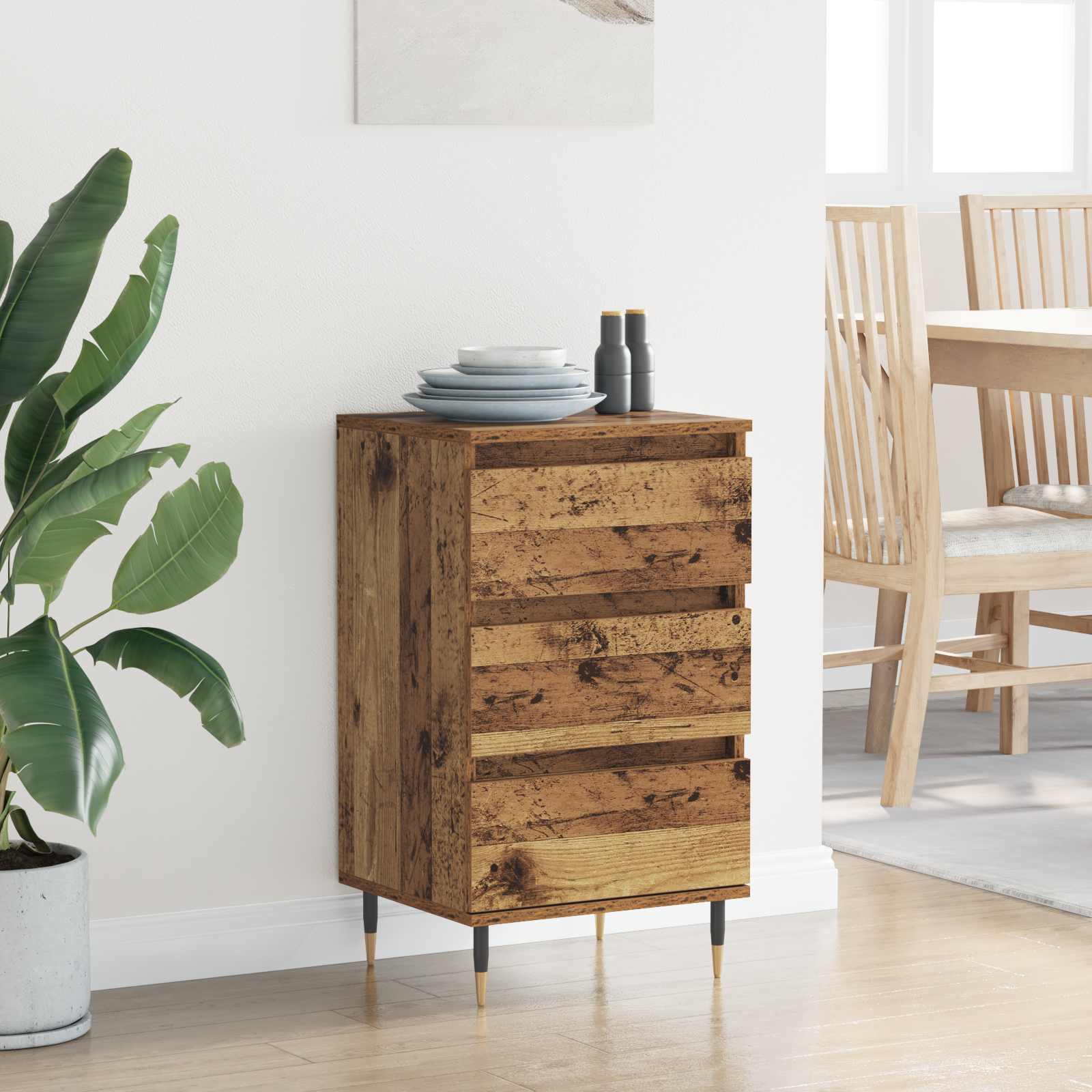 Buffet Bois ancien 35 x 40 x 70 cm Bois d'ingénierie - XIOS