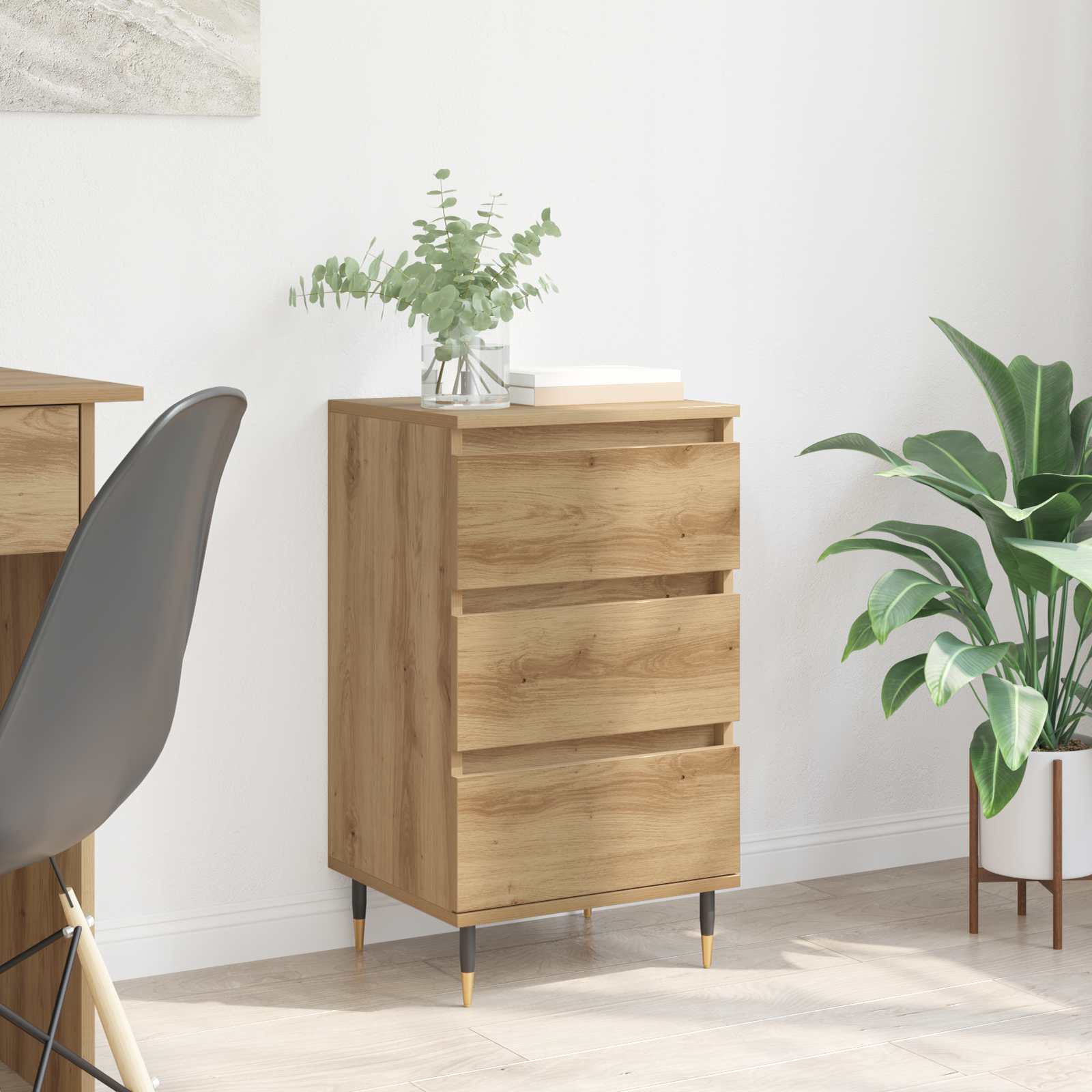 Buffet chêne artisanal 35 x 40 x 70 cm Bois d'ingénierie - XIOS