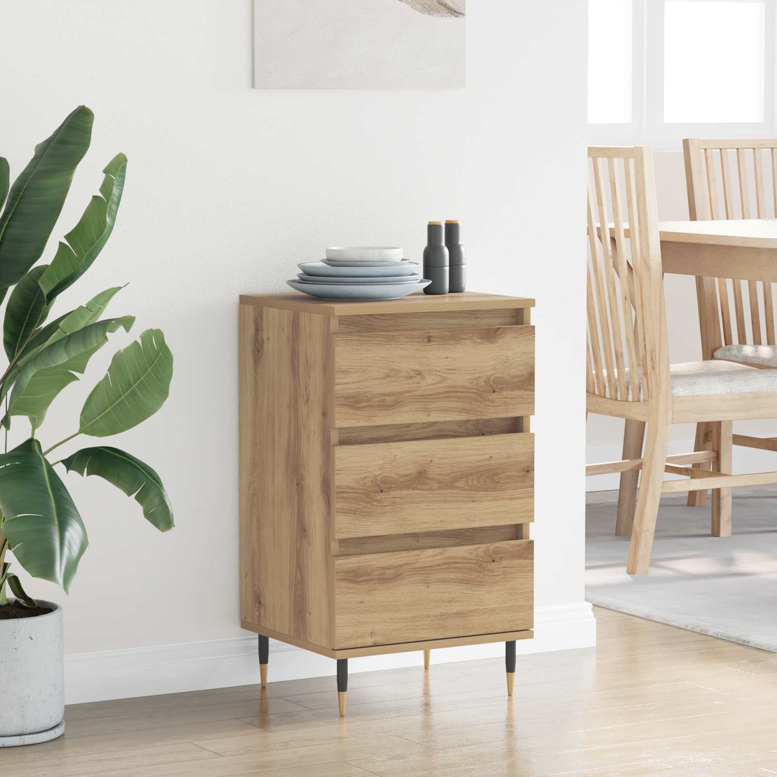 Buffet chêne artisanal 35 x 40 x 70 cm Bois d'ingénierie - XIOS