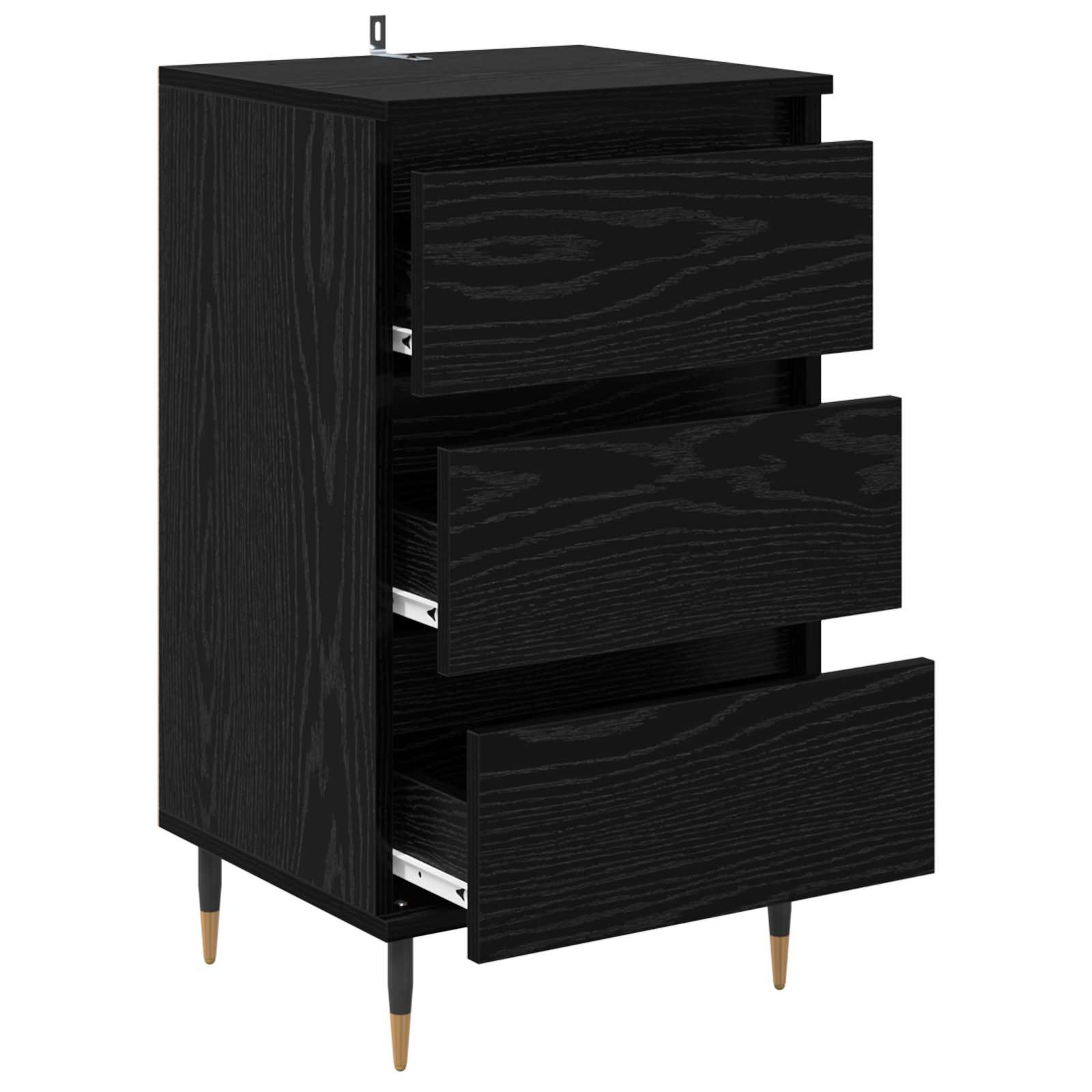 Buffet avec tiroir Chêne noir 35 x 40 x 70 cm Bois d'ingénierie - XIOS