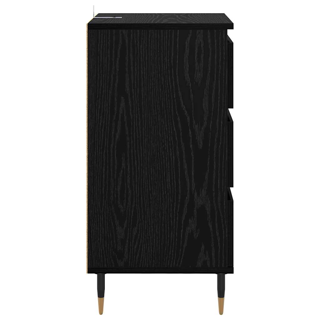 Buffet avec tiroir Chêne noir 35 x 40 x 70 cm Bois d'ingénierie - XIOS