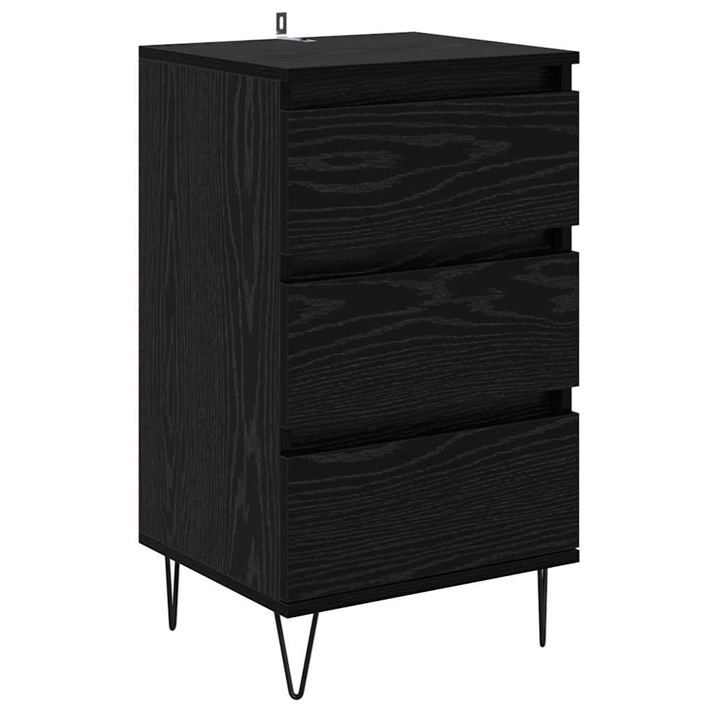 Buffet Chêne noir 40 x 35 x 70 cm Bois d'ingénierie et fer - XIOS