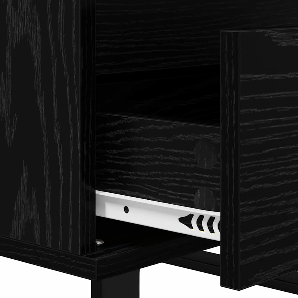 Buffet avec tiroir Chêne noir Bois d'ingénierie - XIOS