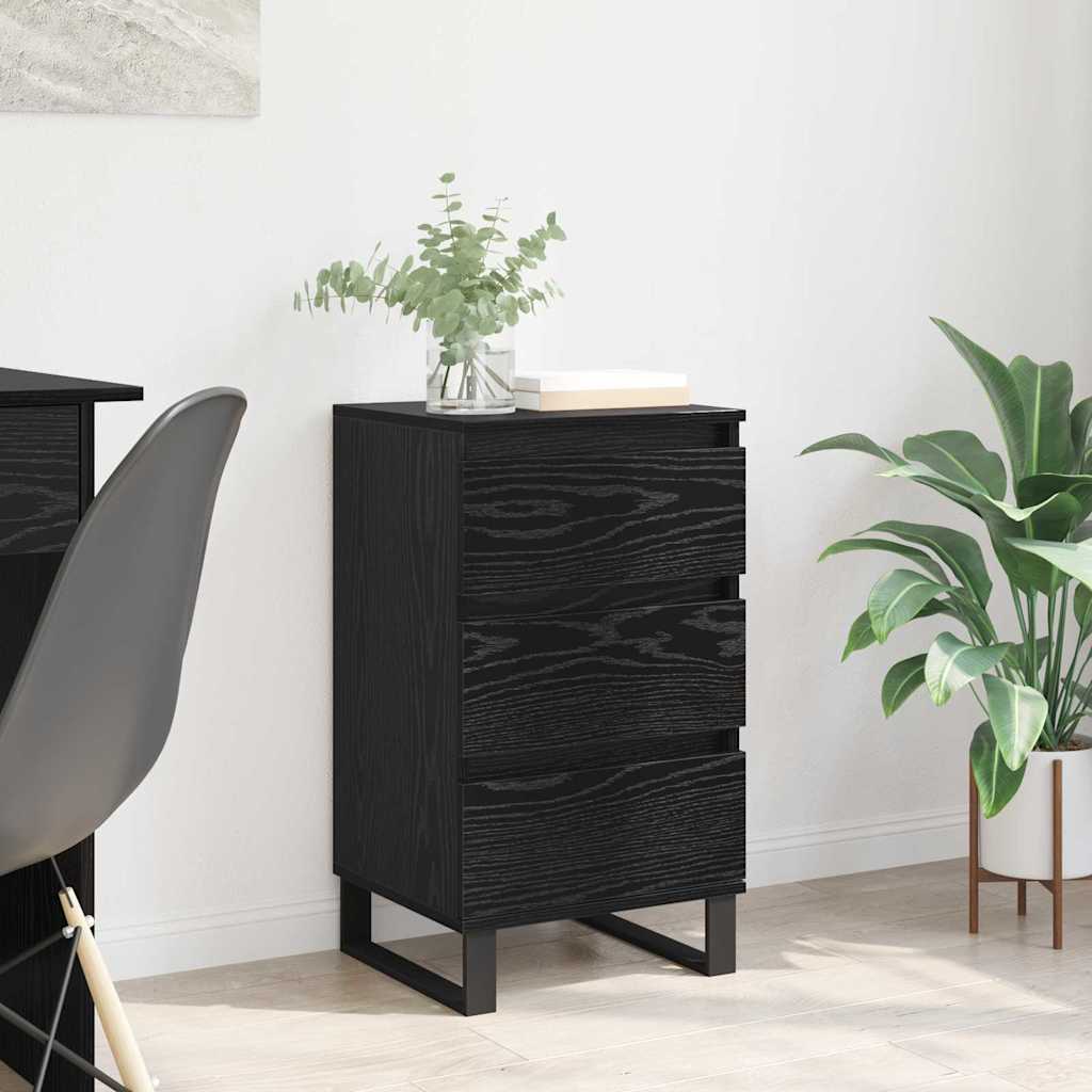 Buffet avec tiroir Chêne noir Bois d'ingénierie - XIOS