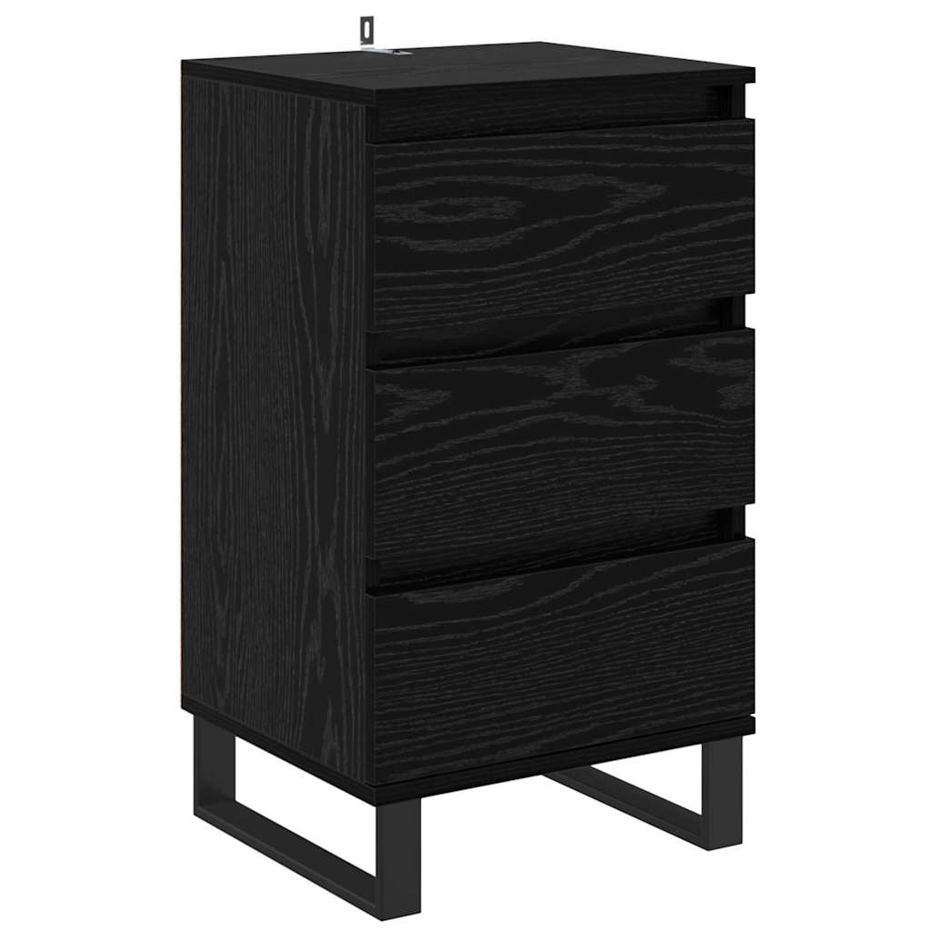 Buffet avec tiroir Chêne noir Bois d'ingénierie - XIOS