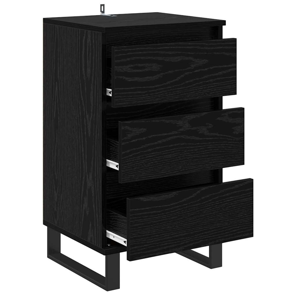 Buffet avec tiroir Chêne noir Bois d'ingénierie - XIOS