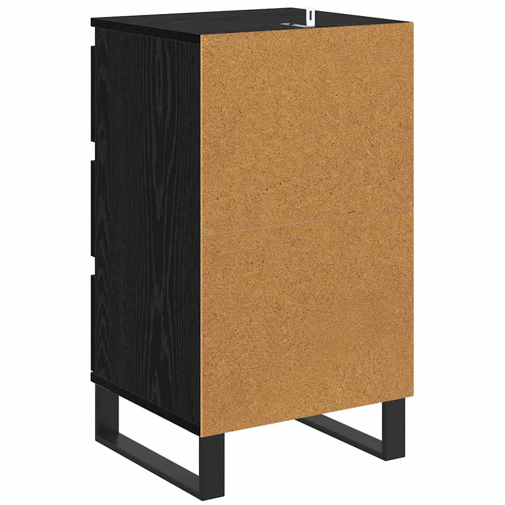 Buffet avec tiroir Chêne noir Bois d'ingénierie - XIOS