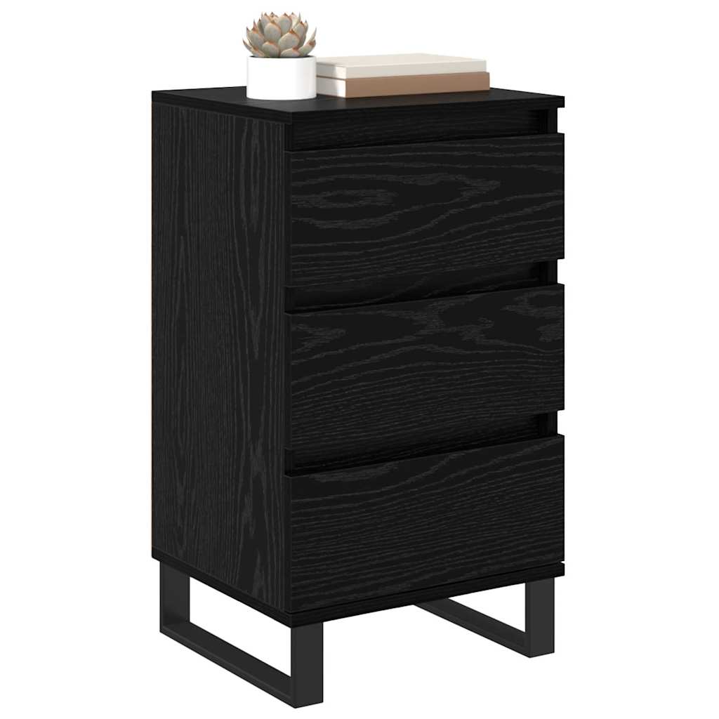 Buffet avec tiroir Chêne noir Bois d'ingénierie - XIOS