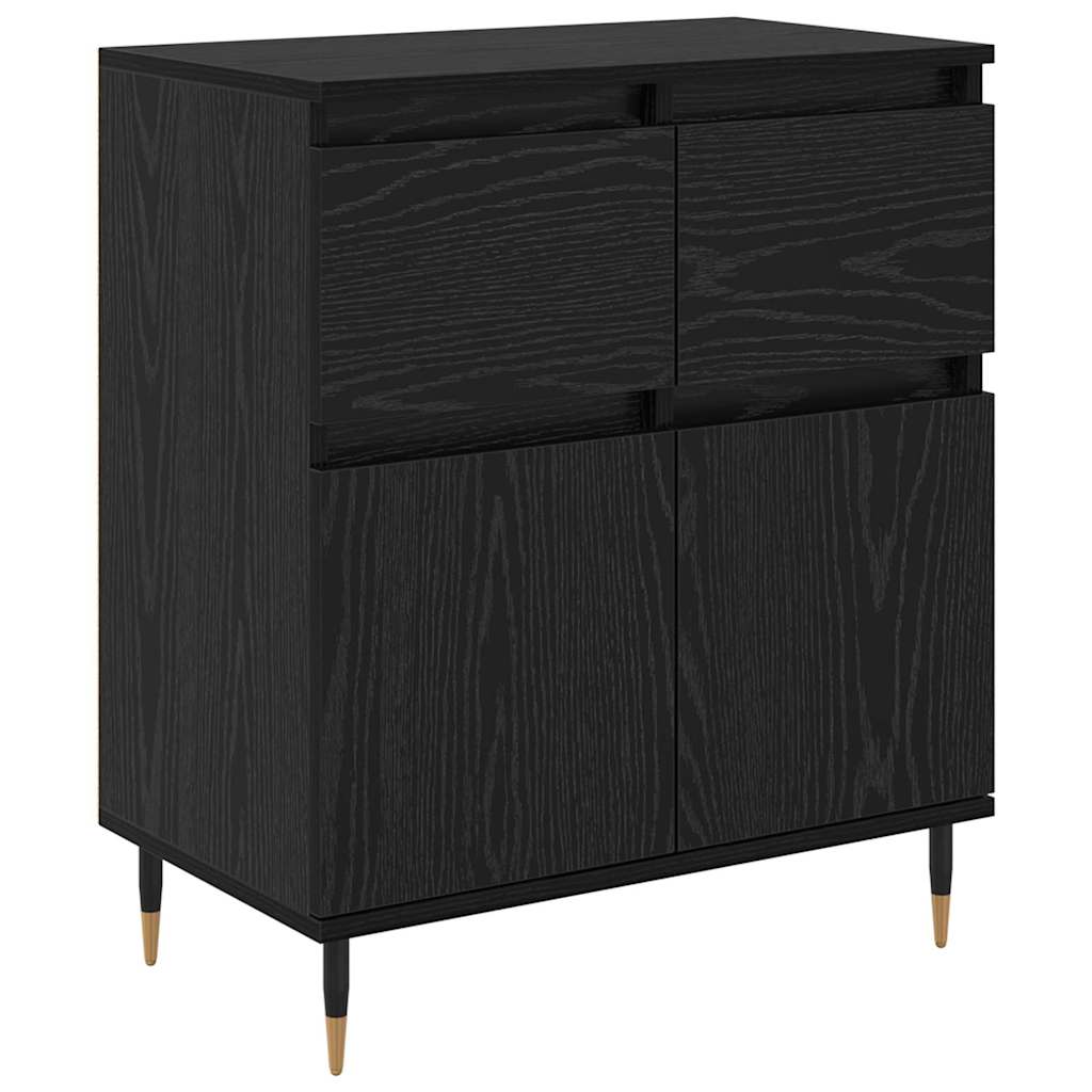 Buffet Chêne noir 60 x 35 x 70 cm Bois d'ingénierie et fer - XIOS