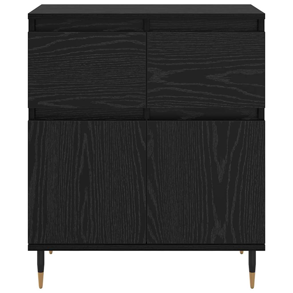 Buffet Chêne noir 60 x 35 x 70 cm Bois d'ingénierie et fer - XIOS