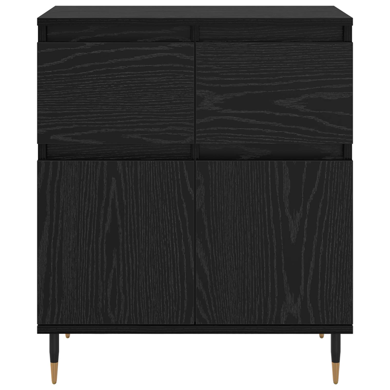 Buffet Chêne noir 60 x 35 x 70 cm Bois d'ingénierie et fer - XIOS