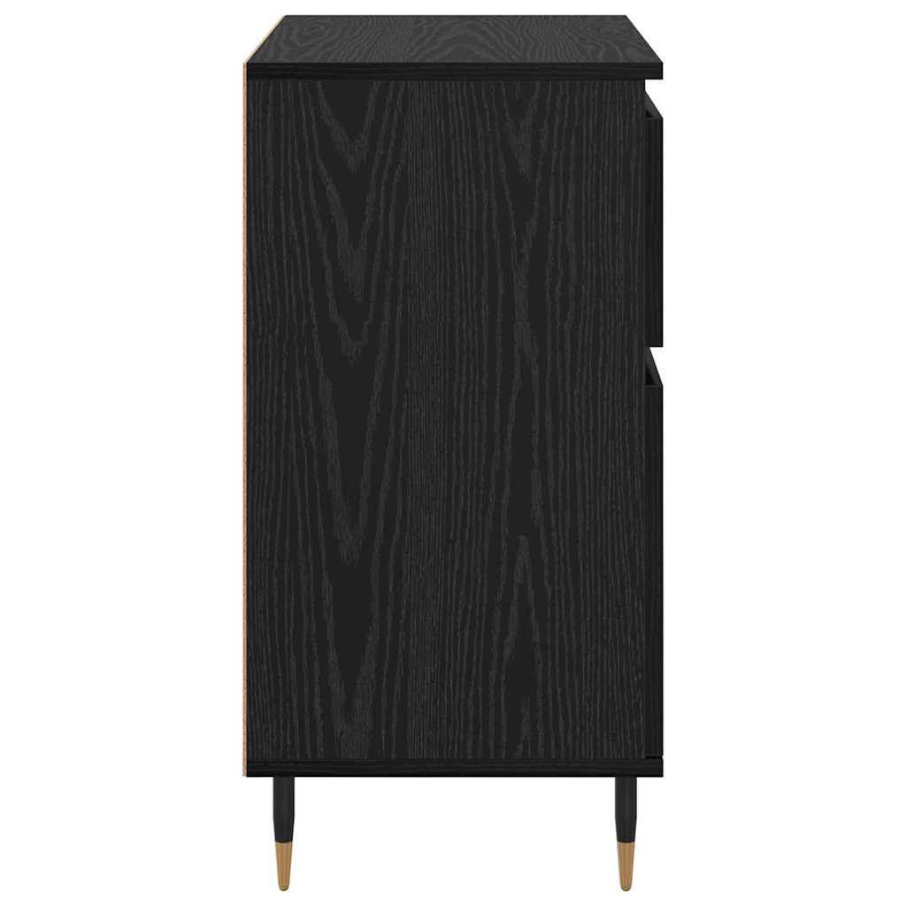 Buffet Chêne noir 60 x 35 x 70 cm Bois d'ingénierie et fer - XIOS