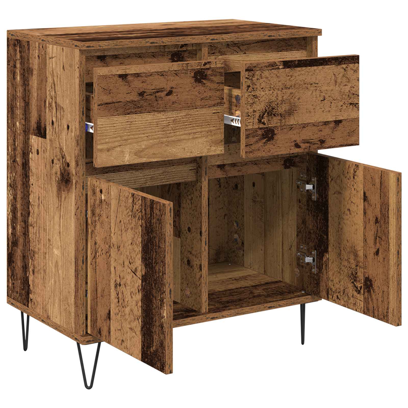 Buffet Bois Ancien 60 x 35 x 70 cm Bois d'ingénierie et fer - XIOS