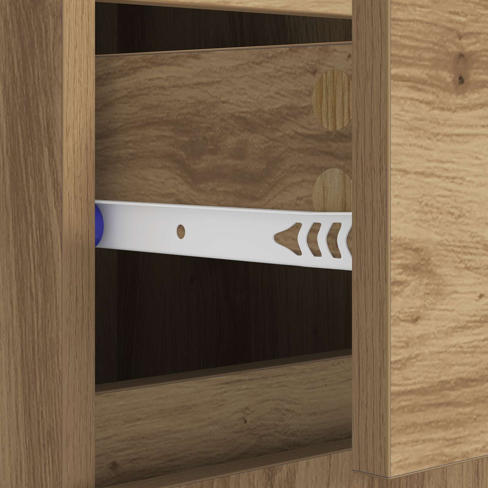 Buffet Chêne artisanal 60 x 35 x 70 cm Bois d'ingénierie et fer