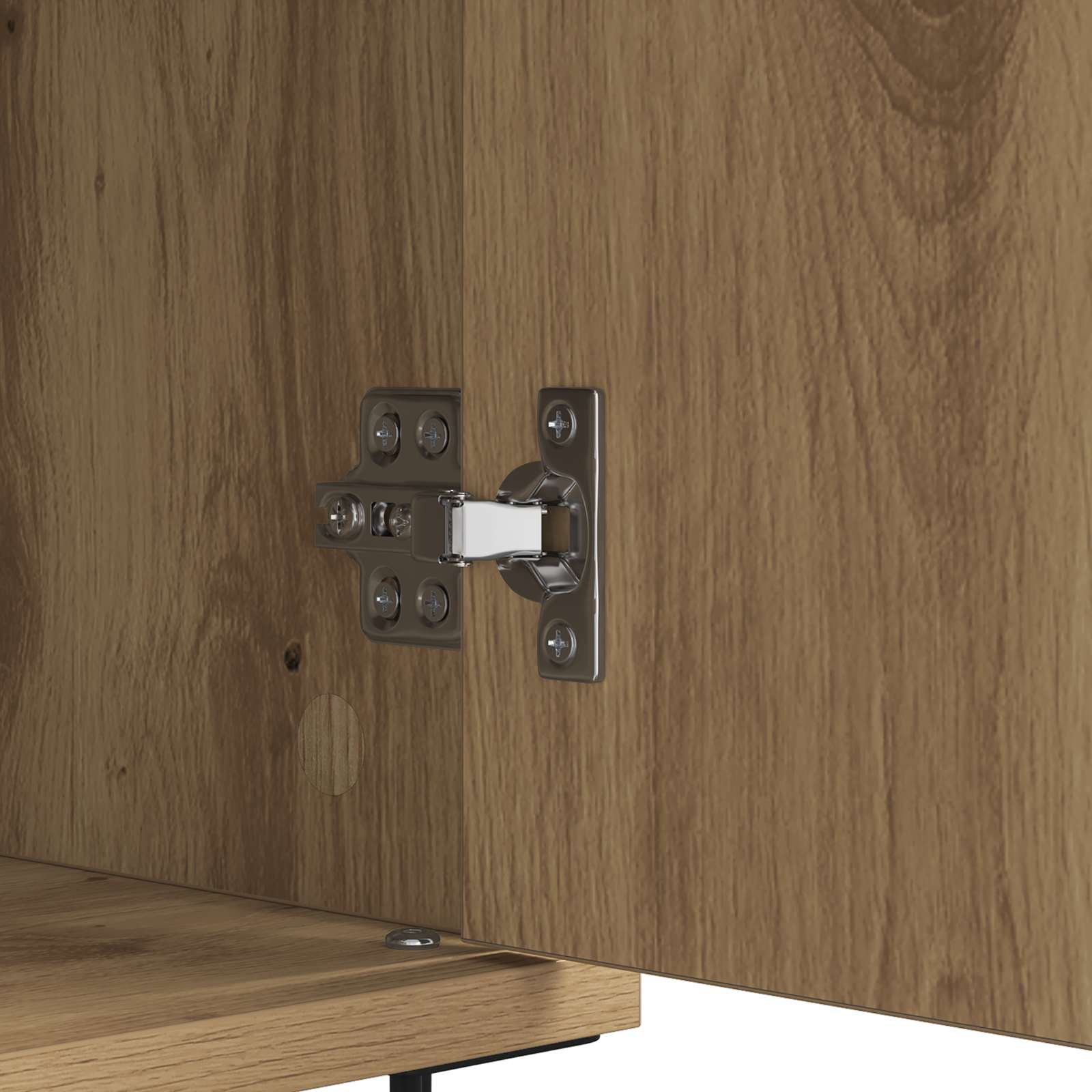 Buffet Chêne artisanal 60 x 35 x 70 cm Bois d'ingénierie et fer