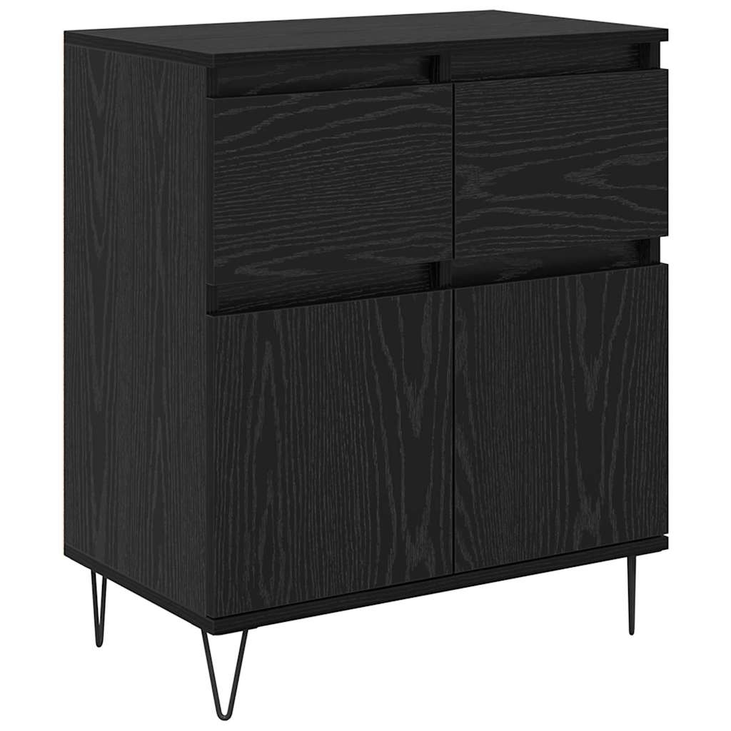 Buffet Chêne noir 60 x 35 x 70 cm Bois d'ingénierie et fer - XIOS