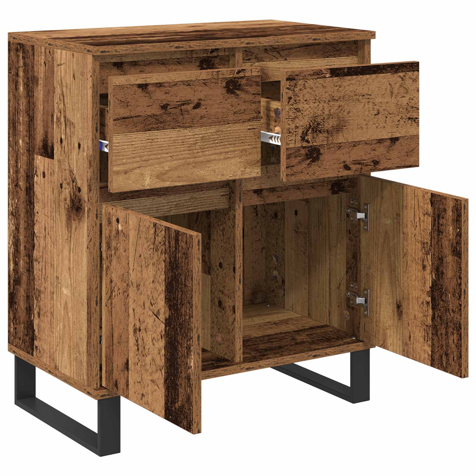 Buffet Bois Ancien 60 x 35 x 70 cm Bois d'ingénierie et fer - XIOS