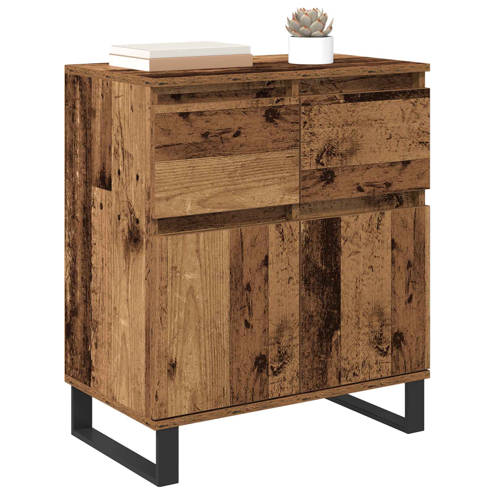 Buffet Bois Ancien 60 x 35 x 70 cm Bois d'ingénierie et fer - XIOS