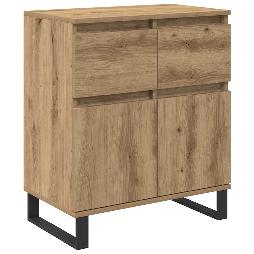 Buffet Chêne artisanal 60 x 35 x 70 cm Bois d'ingénierie et fer - XIOS