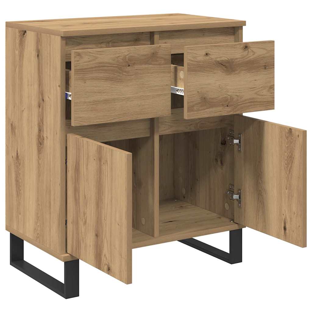 Buffet Chêne artisanal 60 x 35 x 70 cm Bois d'ingénierie et fer - XIOS